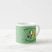 Klavertje drie Spanje Ierland VS Vlaggen Espresso Kop (Voorkant rechts)