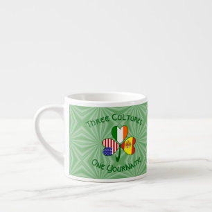 Klavertje drie Spanje Ierland VS Vlaggen Espresso Kop