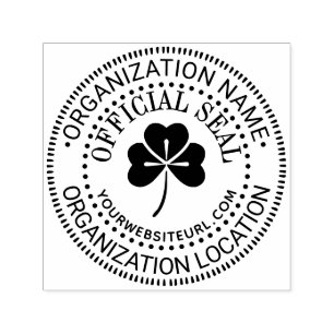 Klavertje generiek aangepaste officiële zegelnaam  zelfinktende stempel