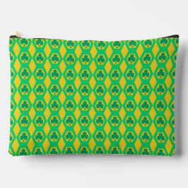 Klavertje Groen Geel Zeshoek Patroon Groot Etui
