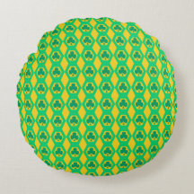 Klavertje Groen Geel Zeshoek Patroon
