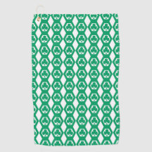 Klavertje Groen Wit Hexagon Patroon