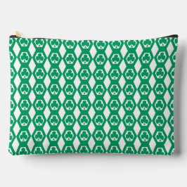 Klavertje Groen Wit Hexagon Patroon Groot Etui