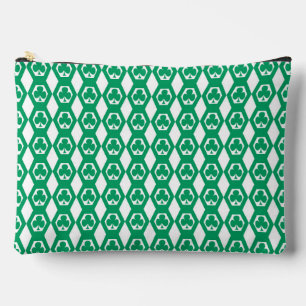 Klavertje Groen Wit Hexagon Patroon Groot Etui