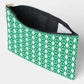 Klavertje Groen Wit Hexagon Patroon Groot Etui (Open)