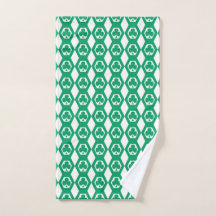 Klavertje Groen Wit Hexagon Patroon