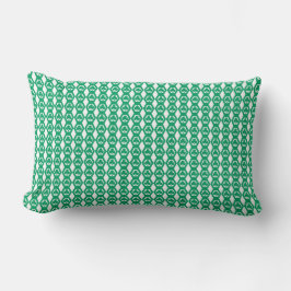 Klavertje Groen Wit Hexagon Patroon Kussen