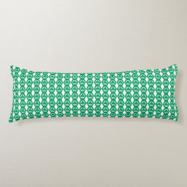 Klavertje Groen Wit Hexagon Patroon Lichaamskussen