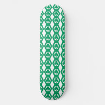 Klavertje Groen Wit Hexagon Patroon