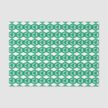 Klavertje Groen Wit Hexagon Patroon