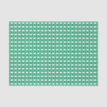Klavertje Groen Wit Hexagon Patroon