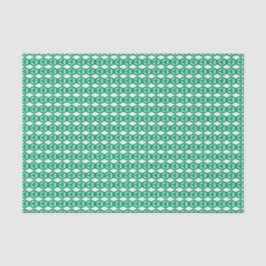 Klavertje Groen Wit Hexagon Patroon Tissuepapier