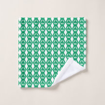 Klavertje Groen Wit Hexagon Patroon
