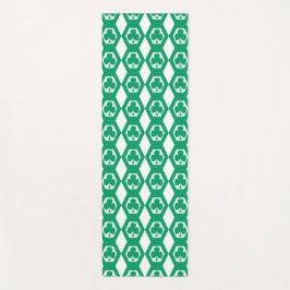 Klavertje Groen Wit Hexagonen Patroon Yogamat