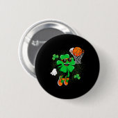 Klavertje Leprechaun Skelet Dunk St. Patrick's Day Ronde Button 5,7 Cm (Voorkant /achterkant)