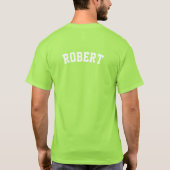Klavertje Naam Voor en Achter St. Patrick's Dag T-shirt (Achterkant)