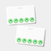 Klavertje vier badge (Voor- en achterkant)