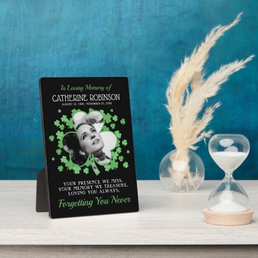 Klavertje Vier-herdenkingsfoto Fotoplaat (Zijkant)