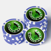 Klavertje vier Hoefijzer Poker Chip (Opstapeling)