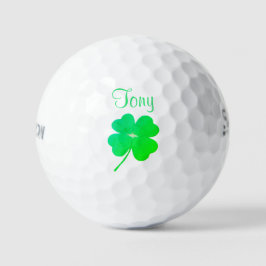 Klavertje vier Ierse groene St. Patrick's Day golf Golfballen