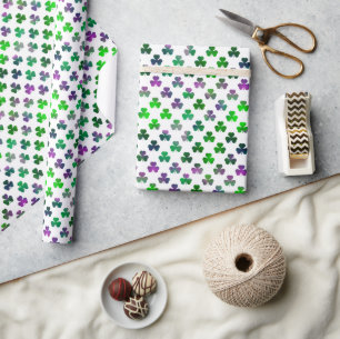Klavertje Vier Juweeltoon Groen - Klassiek Cadeaupapier