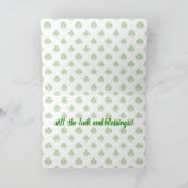 Klavertje vier op St Patrick's Day Feestdagen Kaart (Binnen)