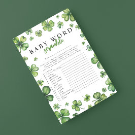 Klavertje 'Woordzoek' Baby Shower Spel