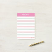 Klavertjes en Post-it-dingen met pastelstrepen om Post-it® Notes (Op bureau)