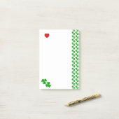 Klavertjes met rood hart Papierwaren Post-it® Notes (Op bureau)