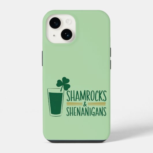 Klavertjes & Schelmenstreken: St. Patrick's Day De iPhone Hoesje (Achterkant)