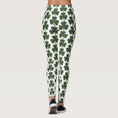 Klavertjes Vorm Geruit Donkergroen Leggings (Achterkant)