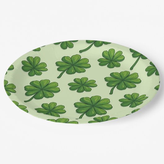 klavertjevier-bord papieren bordje (Gekanteld)