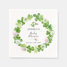 klavertjevier | Shamrock bladeren | BABY SHOWER Servet