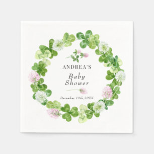 klavertjevier   Shamrock bladeren   BABY SHOWER Servet