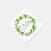 klavertjevier | Shamrock bladeren | BABY SHOWER Servet (Hoek)