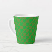 Klavervormig patroon latte mok (Linkerhoek)