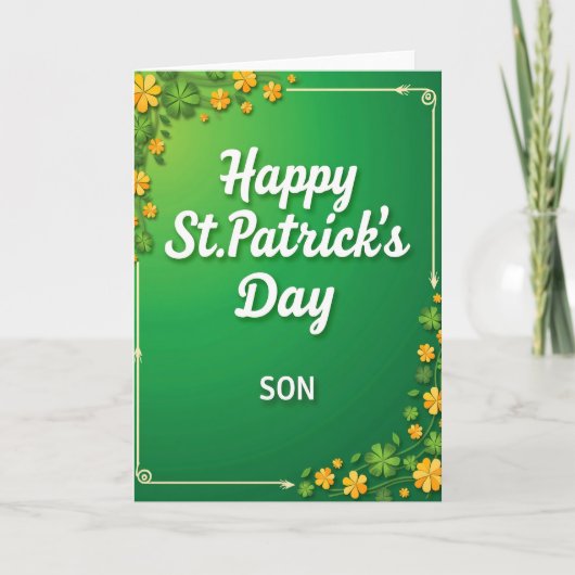 Klavierpatroon zoon St. Patrick kaart (Voorkant)