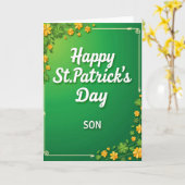 Klavierpatroon zoon St. Patrick kaart (Gele Bloem)