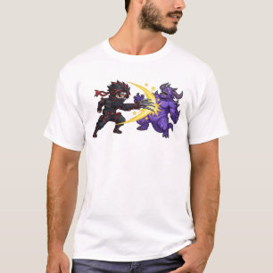 Klaw Strike Ninja vs Monster Chibi Anime RPG Game T-shirt