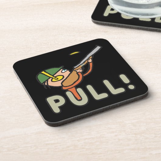 Klay Pigeon Trap Shooting Bier Onderzetter (Linkerzijde)