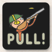 Klay Pigeon Trap Shooting Bier Onderzetter (Voorkant)