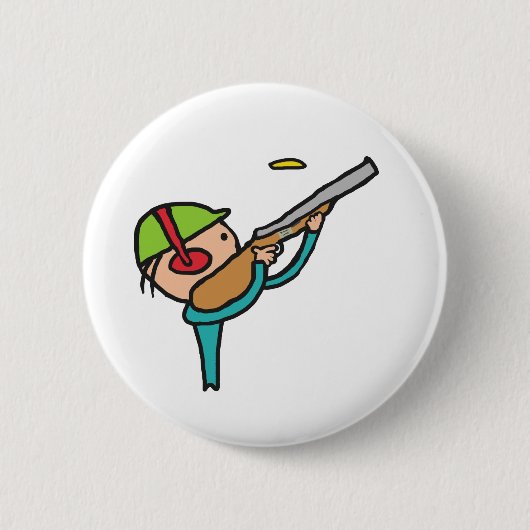 Klay Pigeon Trap Shooting Ronde Button 5,7 Cm (Voorkant)