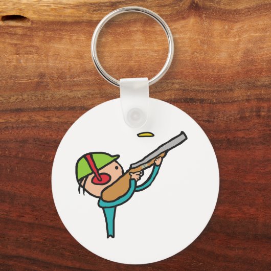Klay Pigeon Trap Shooting Sleutelhanger (Voorkant)