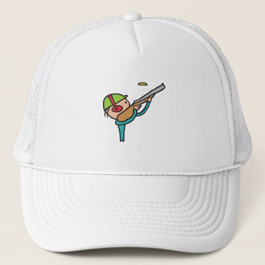 Klay Pigeon Trap Shooting Trucker Pet (Voorkant)