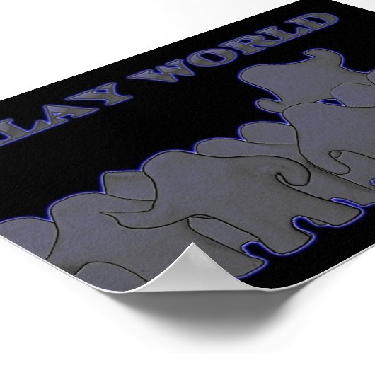 Klay World Poster Black Glow (Hoek)