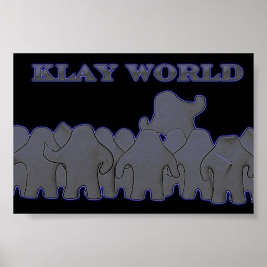 Klay World Poster Black Glow (Voorkant)