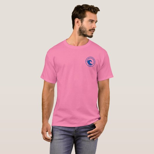 Klearwater Beach Blue Ocean Wave Circle Design T-shirt (Voorkant volledig)