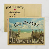 Klearwater Beach Save the Date  Nautical Aankondigingskaart (Voorkant / Achterkant)