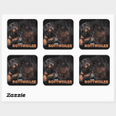Kleber - Rottweiler Vierkante Sticker (Vel)