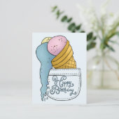 kleckerndes Eis Briefkaart (Staand voorkant)